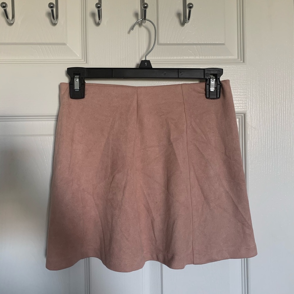 velvet pink skirt